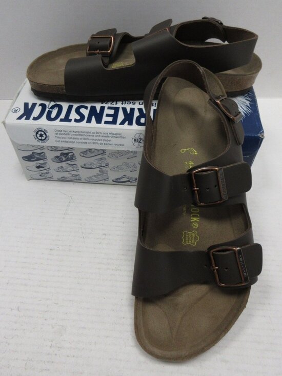 Birkenstock Other - Birkenstock Sandals 44 Milano Leather Slingback Buckle Germany 11 NEW